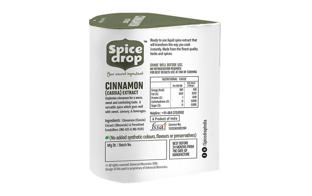 Spice Drop Cinnamon Extract    Pack  5 millilitre
